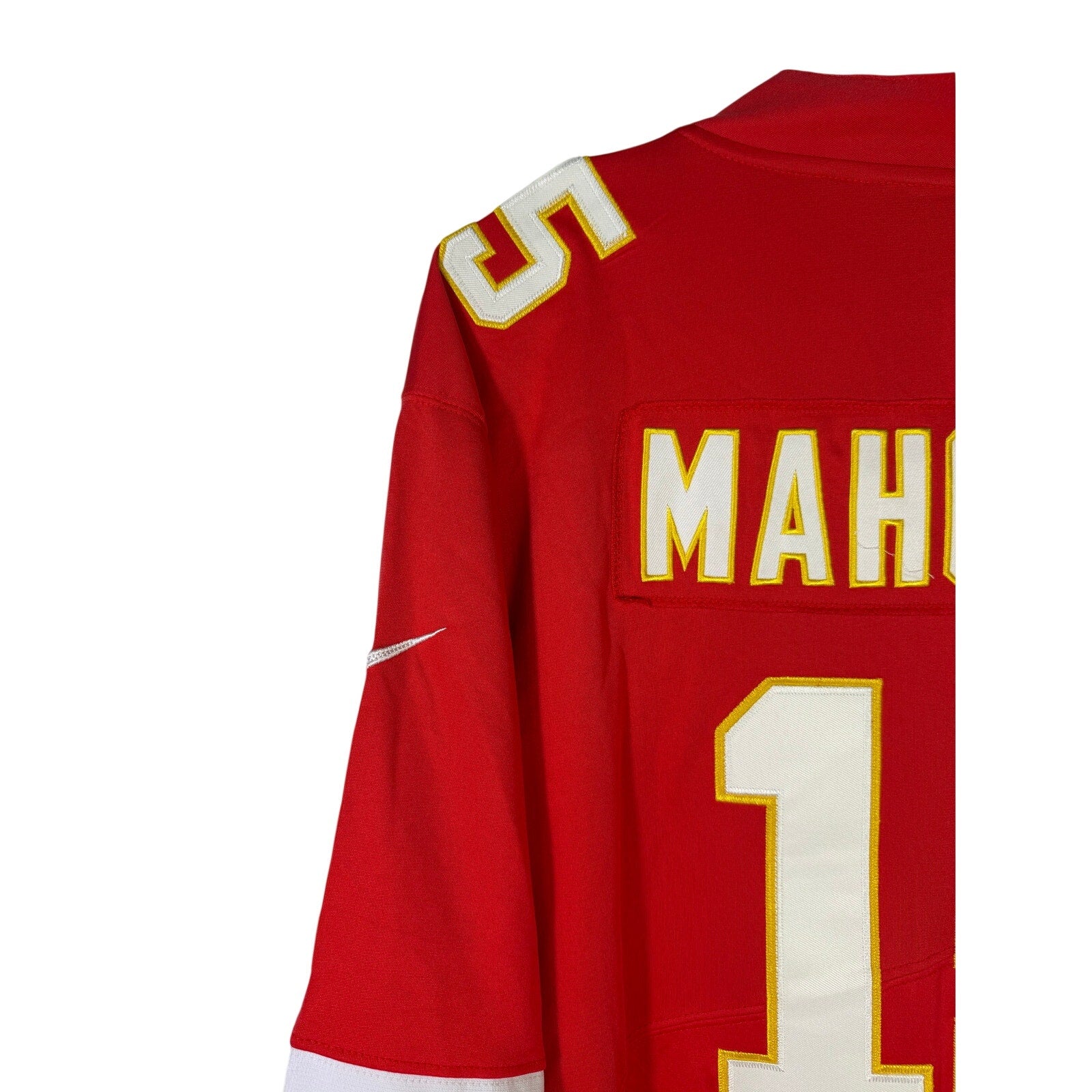 Nike NFL Kansas City Chiefs Patrick Mahomes #15 men's on-field jersey in size XXL, featuring team logo and player number.