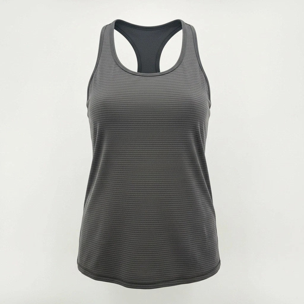 Lululemon Ruched Racerback Tank Women's 4 Gray Scrunch Back Yoga Athletic Top