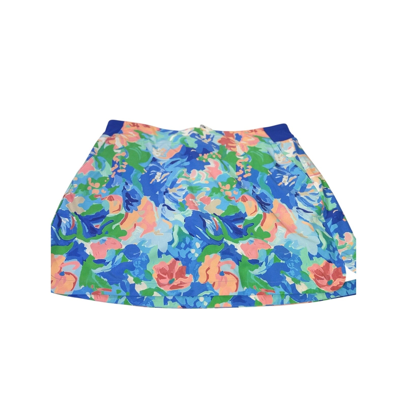 Walter Hagen women's floral pull-on golf skort in size 2XL, 16-inch length, new with tags, featuring a colorful floral pattern.