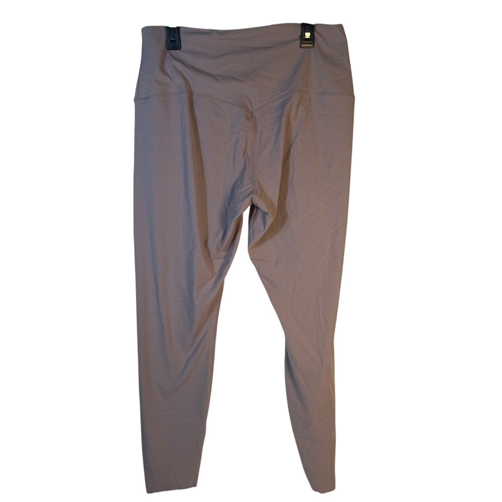 Nike women's high-rise full-length leggings in taupe, large size, designed for training and active wear.