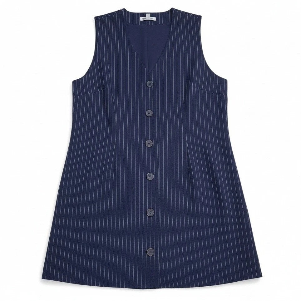 NWT Steve Madden Pinstripe Dress Navy Women's Medium DO38082W