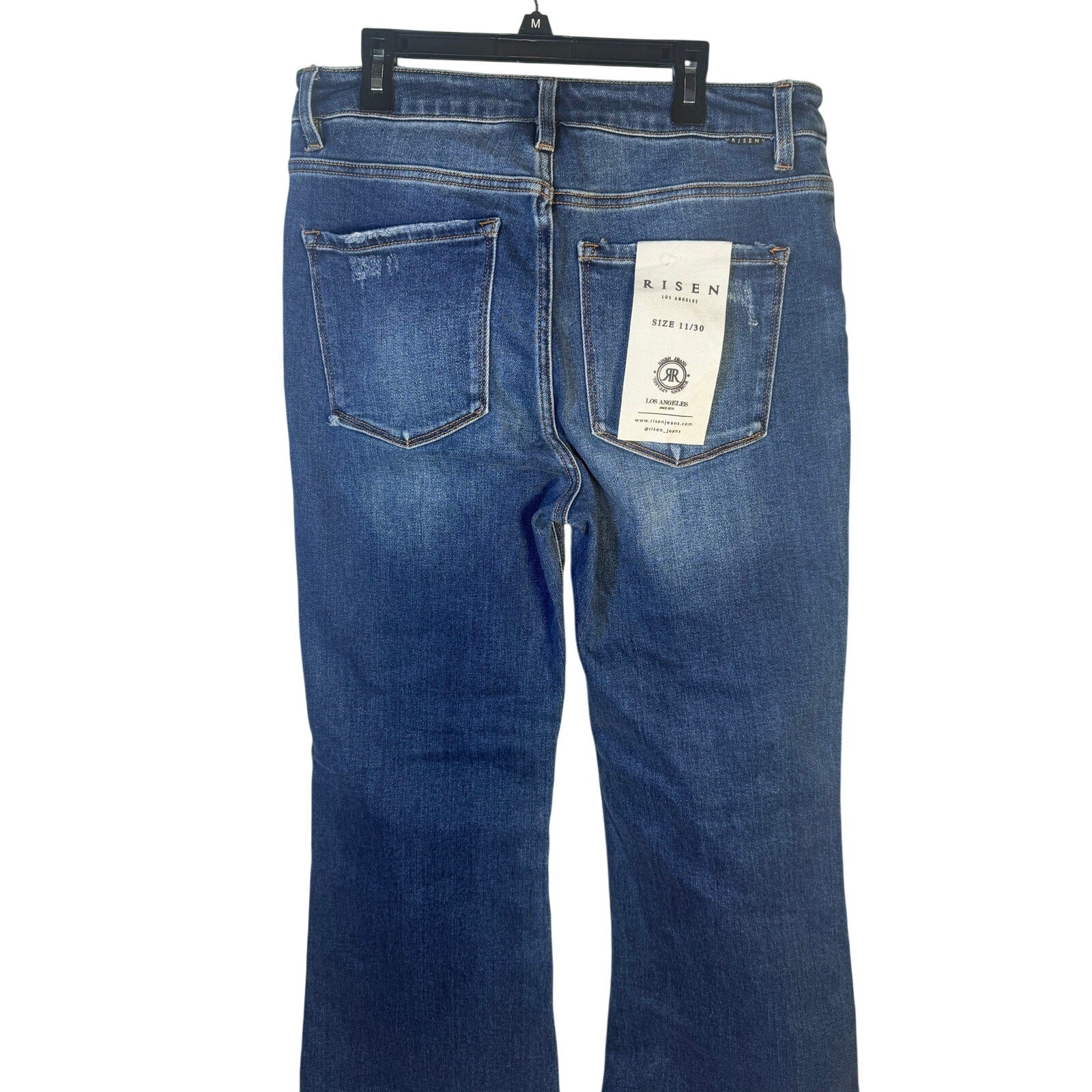 Risen Jeans Women’s Size 11/30 High-Rise Distressed Flare Jeans NWT