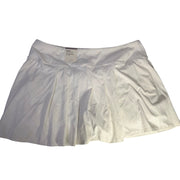 White CALIA women's high-rise court collection skort, 14-inch length, size XL, stylish athletic skirt with built-in shorts.