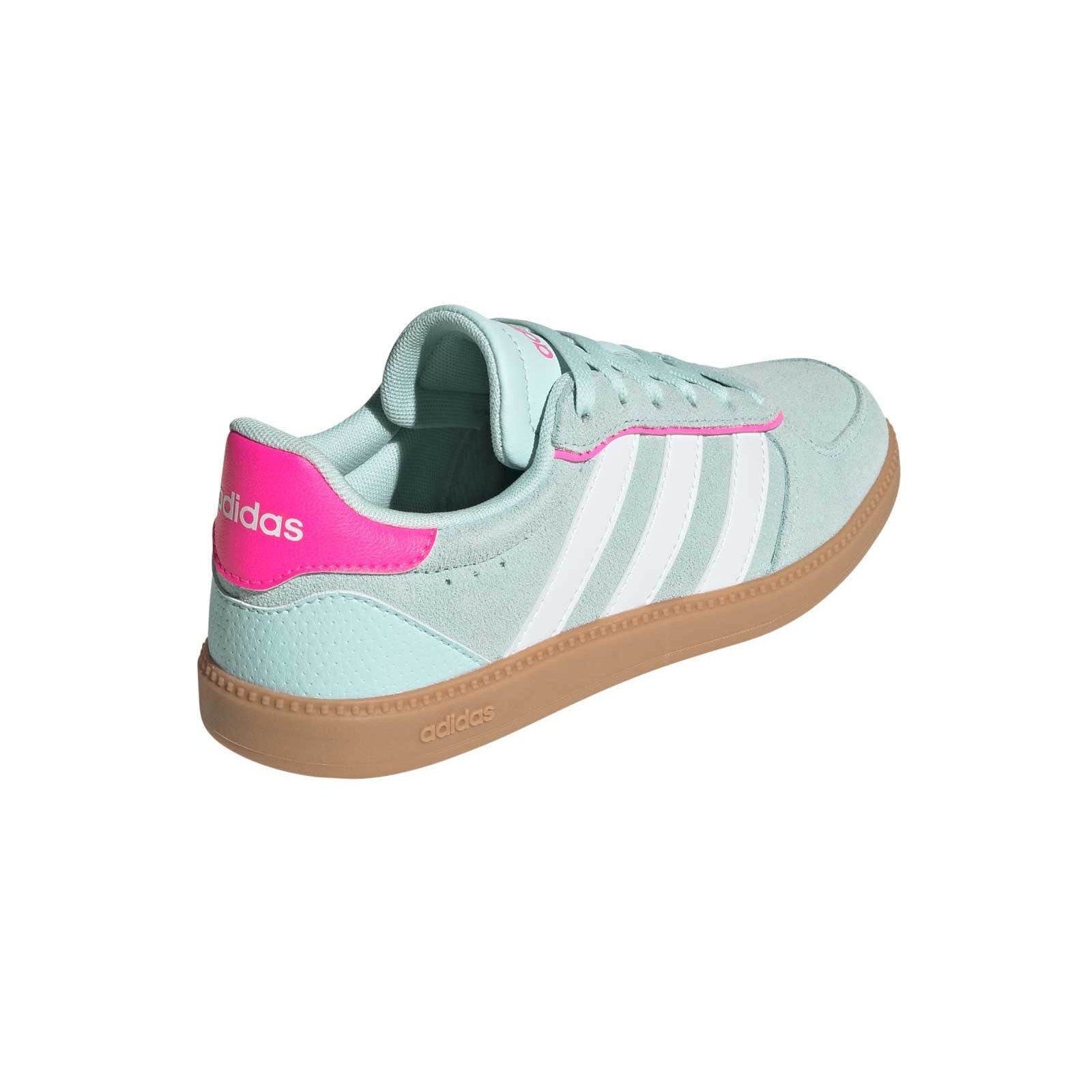 Adidas Breaknet Sleek women's sneakers in mint and pink, size 7, featuring a stylish, smooth design and comfortable fit.