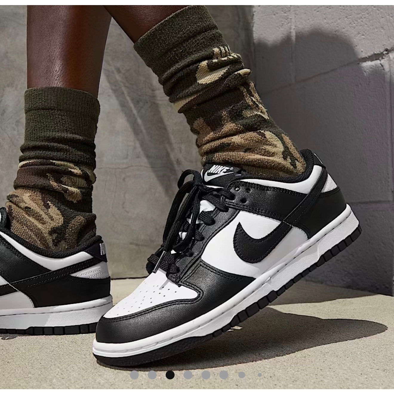 Nike Dunk Low Black White “Panda” Grade School Shoes Size 6Y