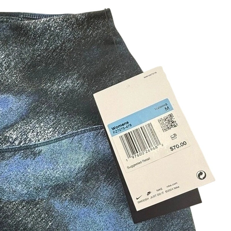 NWT Nike Women's Medium High-Waisted 7/8 Printed Leggings (Navy/Black)