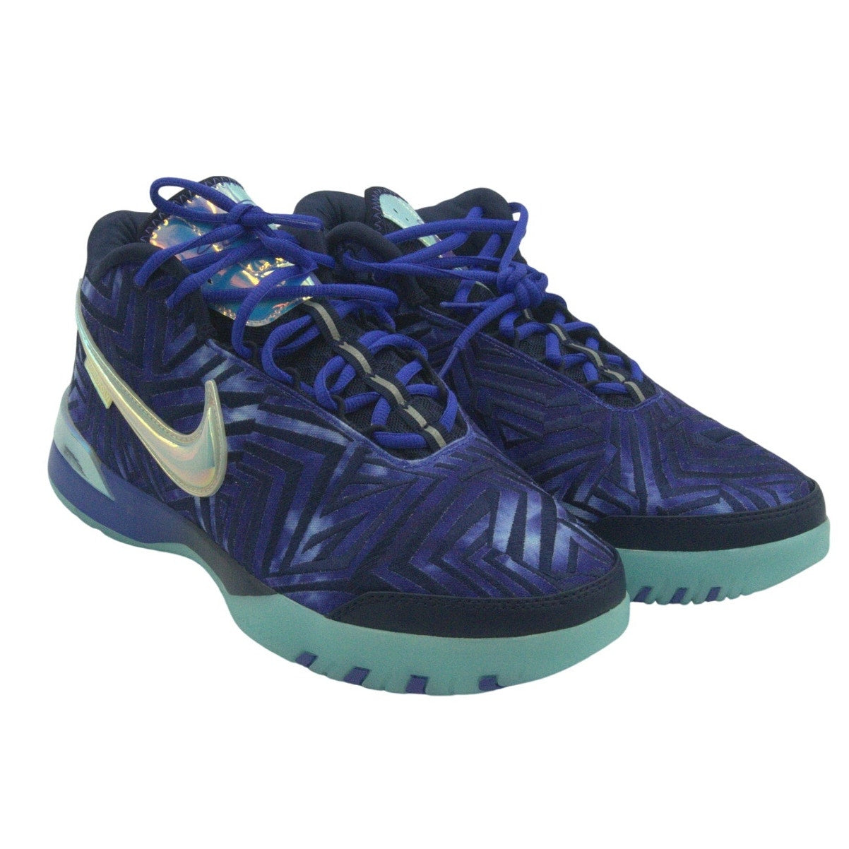 Nike Monopoly X Zoom LeBron NXXT Genisus basketball shoes in Persian Violet, men's size 11, featuring vibrant purple and sporty design.