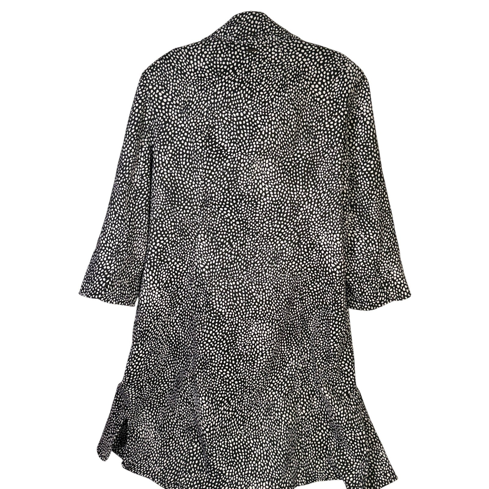 Anne Klein women's black and white animal print blazer jacket, size XL, stylish and lightweight for versatile wear