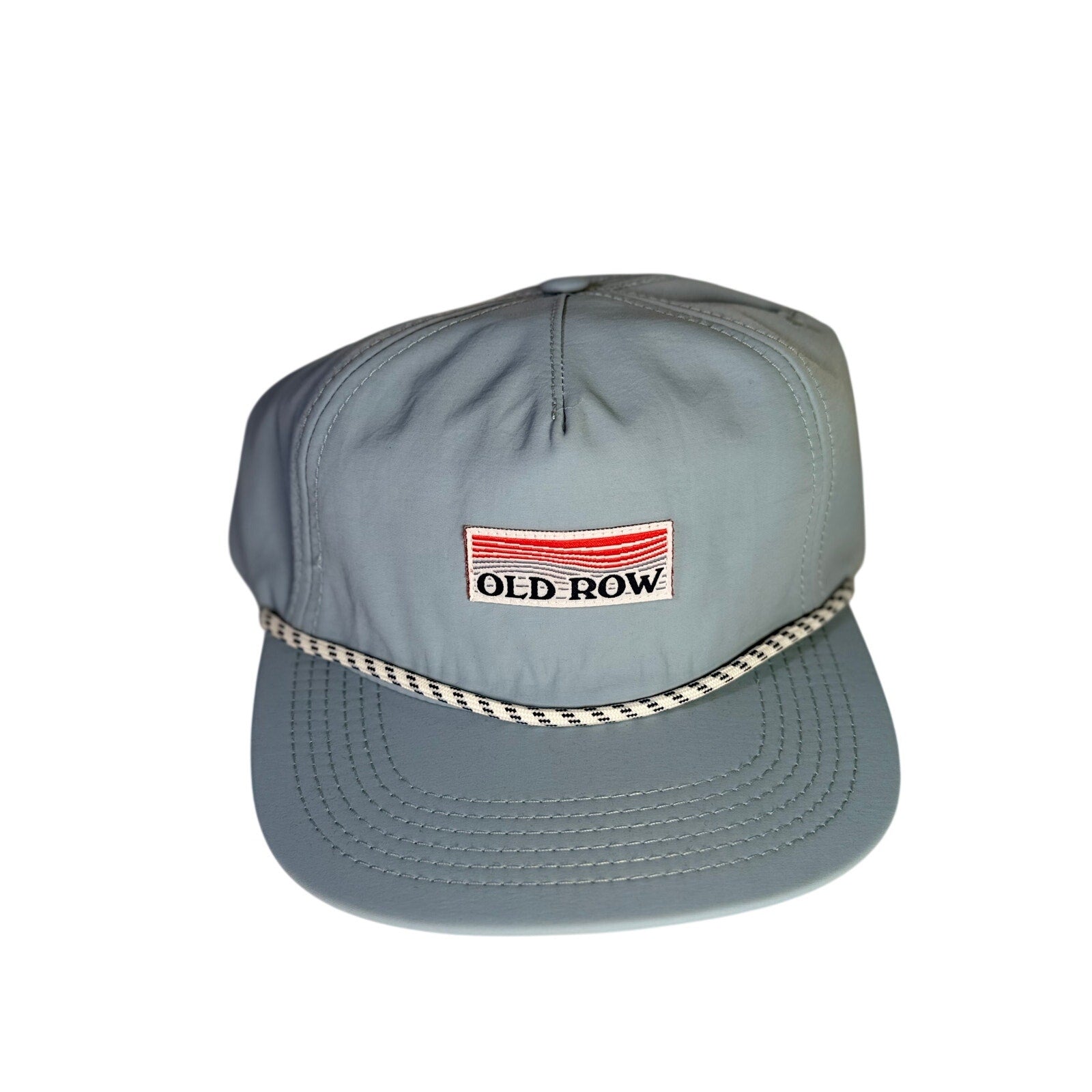 Old Row light blue rope snapback hat, adjustable baseball cap with embroidered logo, OSFM fit, new with tags.