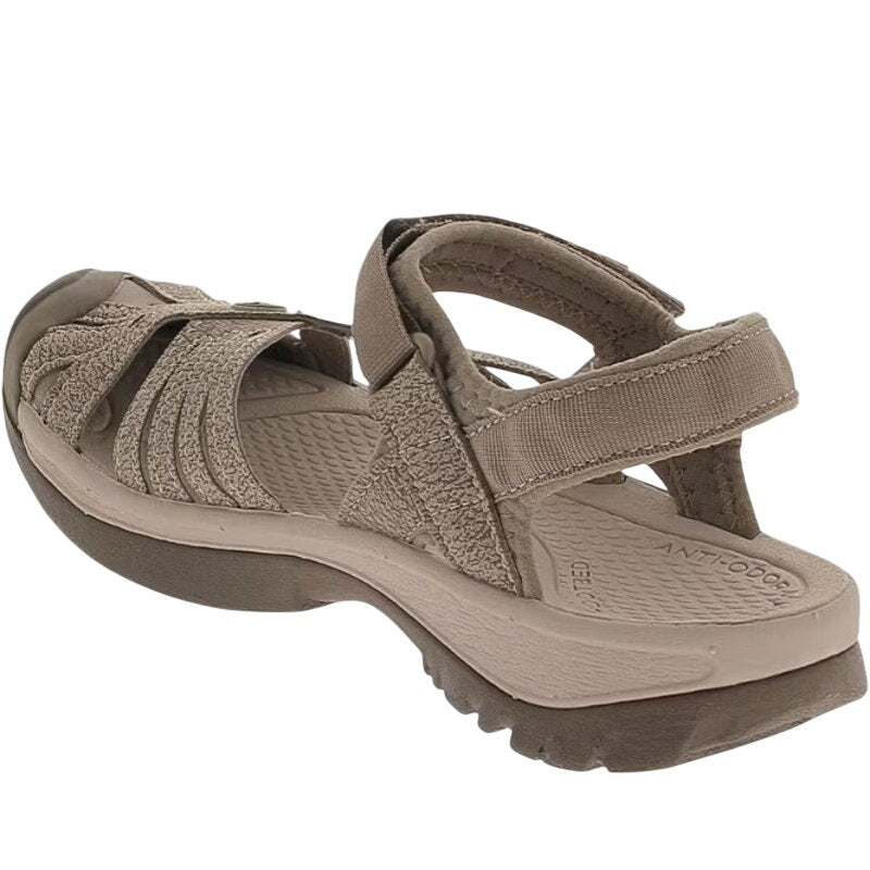 Keen Rose women's outdoor sandals in brindle and shiitake, US 10.5, with adjustable straps and cushioned footbed, new in box.