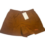 Halfdays women's brown wrap skort athletic outdoor shorts, size large, with modern design and comfortable fit.