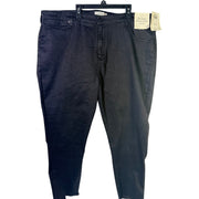 Black Abercrombie & Fitch Women’s Curve Love Super Skinny Ankle Jeans size 37, shown laid flat highlighting fit and fabric.