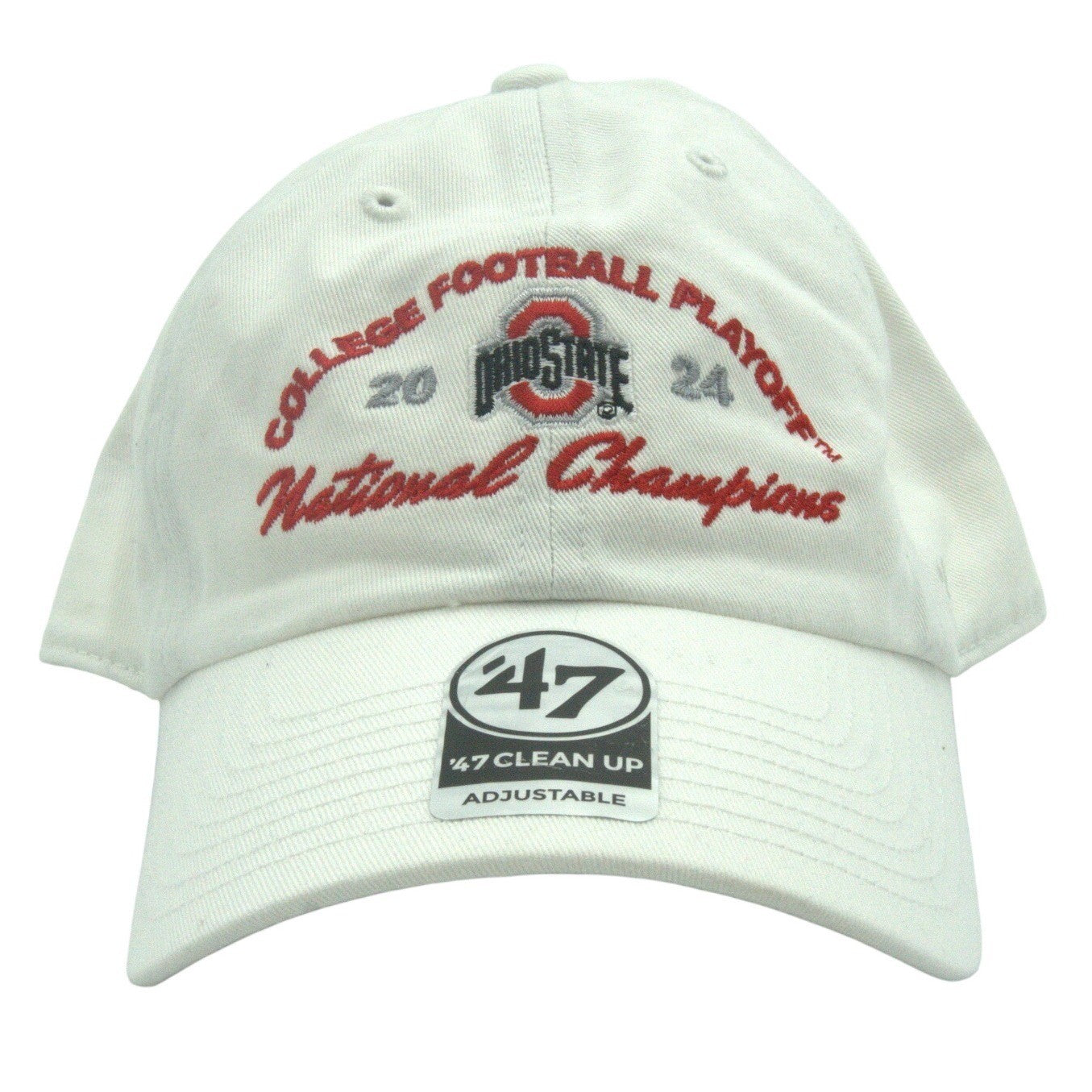 Ohio State Buckeyes 2024 National Championship 47 Brand Clean Up hat in OSFM, featuring team logo and classic curved brim.