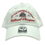 Ohio State Buckeyes 2024 National Championship 47 Brand Clean Up hat in OSFM, featuring team logo and classic curved brim.