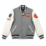 Men's Pro Standard Chicago Bears varsity jacket in medium, featuring team logo and classic varsity design with contrasting sleeves.