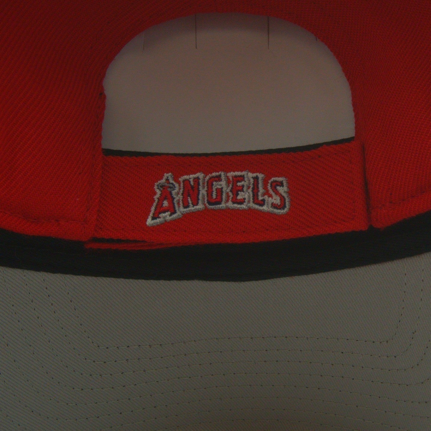 Red Los Angeles Angels '47 Brand Clean Up adjustable baseball hat with team logo and curved brim.