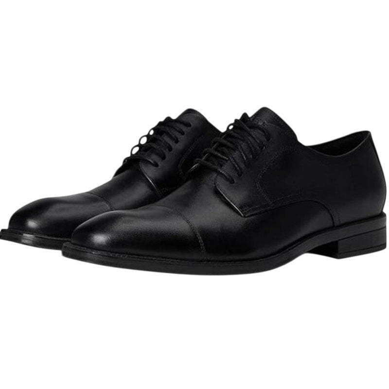 Cole Haan men's Modern Essentials Cap Oxford flats in size 11M, black leather with sleek, polished design and classic cap toe.