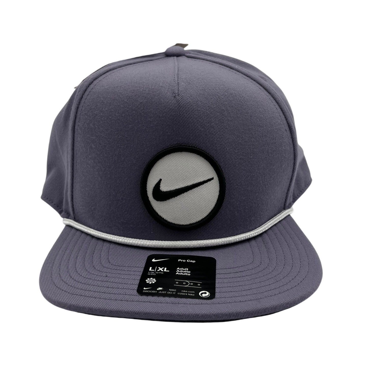 Nike Pro Stretch Fit Cap in purple, L/XL size, lightweight hat with a snug fit and breathable fabric for active wear.