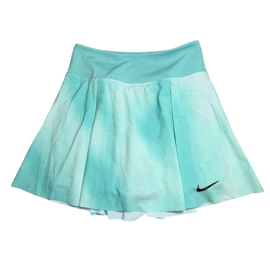 Nike Dri-FIT women's tennis skirt in small, lightweight performance fabric, with a fitted waistband and built-in shorts.