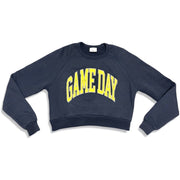 Women’s Game Day Crop Sweatshirt by Where Im From, trendy sports fan apparel, small size, casual fit, stylish for game days.