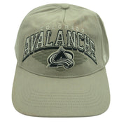 NHL Colorado Avalanche '47 Brand A-Frame adjustable hat in khaki/tan with team logo, casual sport style.
