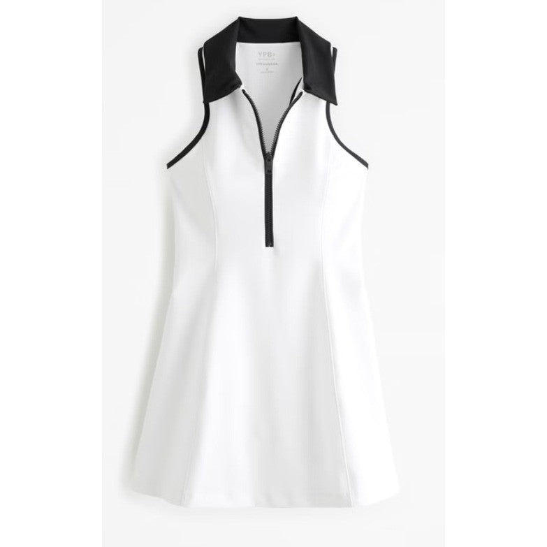 Women's Abercrombie & Fitch YPB SculptLUX Polo Mini Dress in XXL, featuring a fitted polo style and mini length.