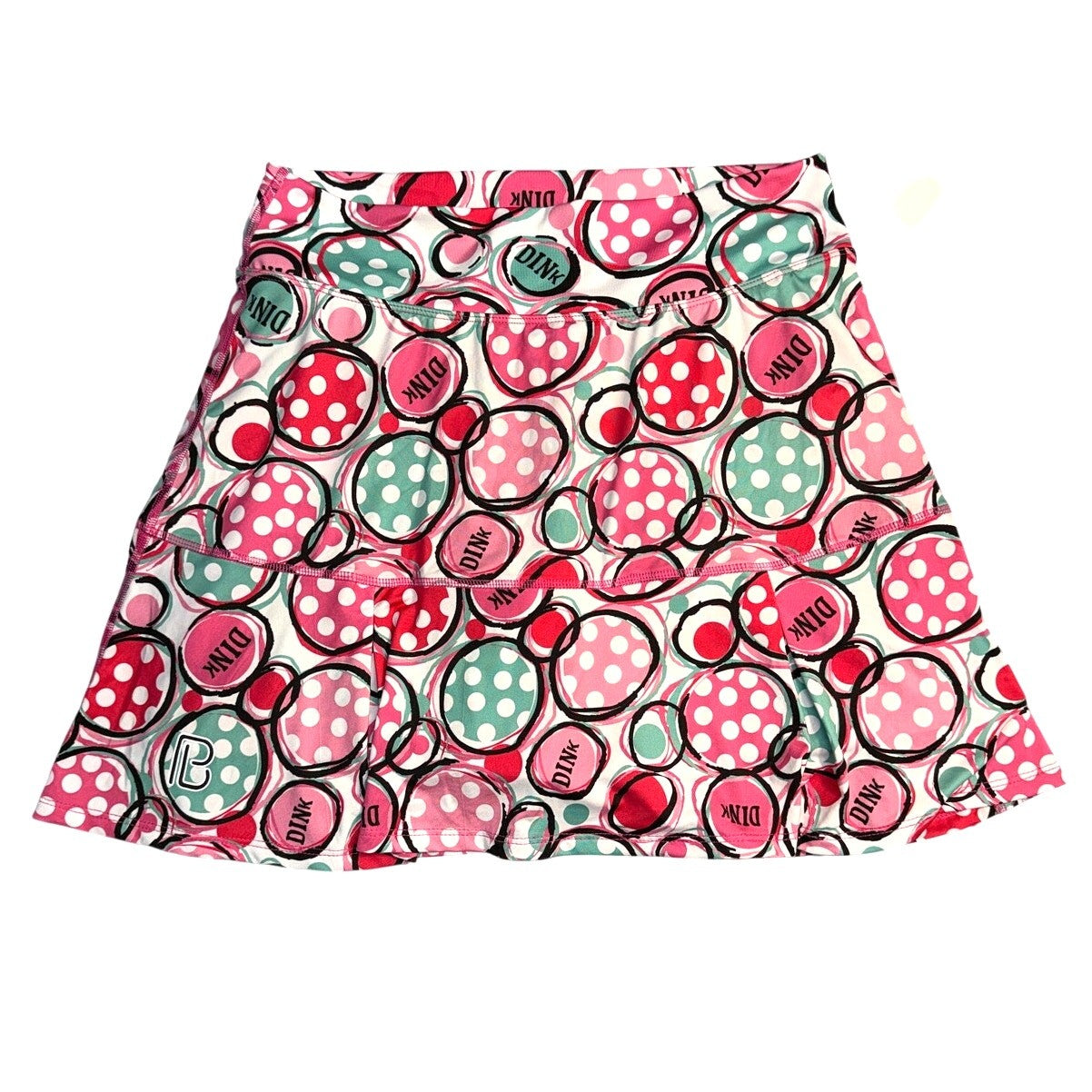 Pickleball Bella women's large A-line kick pleat skort, navy blue with pleated front and functional pockets, new with tags.