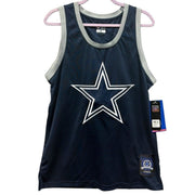 Men’s Dallas Cowboys NFL mesh tank jersey in medium with team logo and football-inspired design, perfect for game day wear.