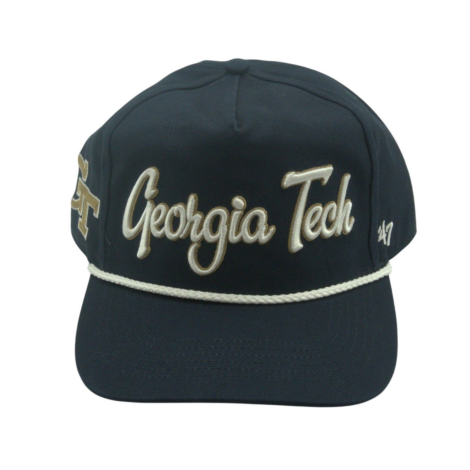 New 47 Brand Georgia Tech GT A-Frame Hat, OSFM with team logo embroidered on the front, adjustable strap, casual style.