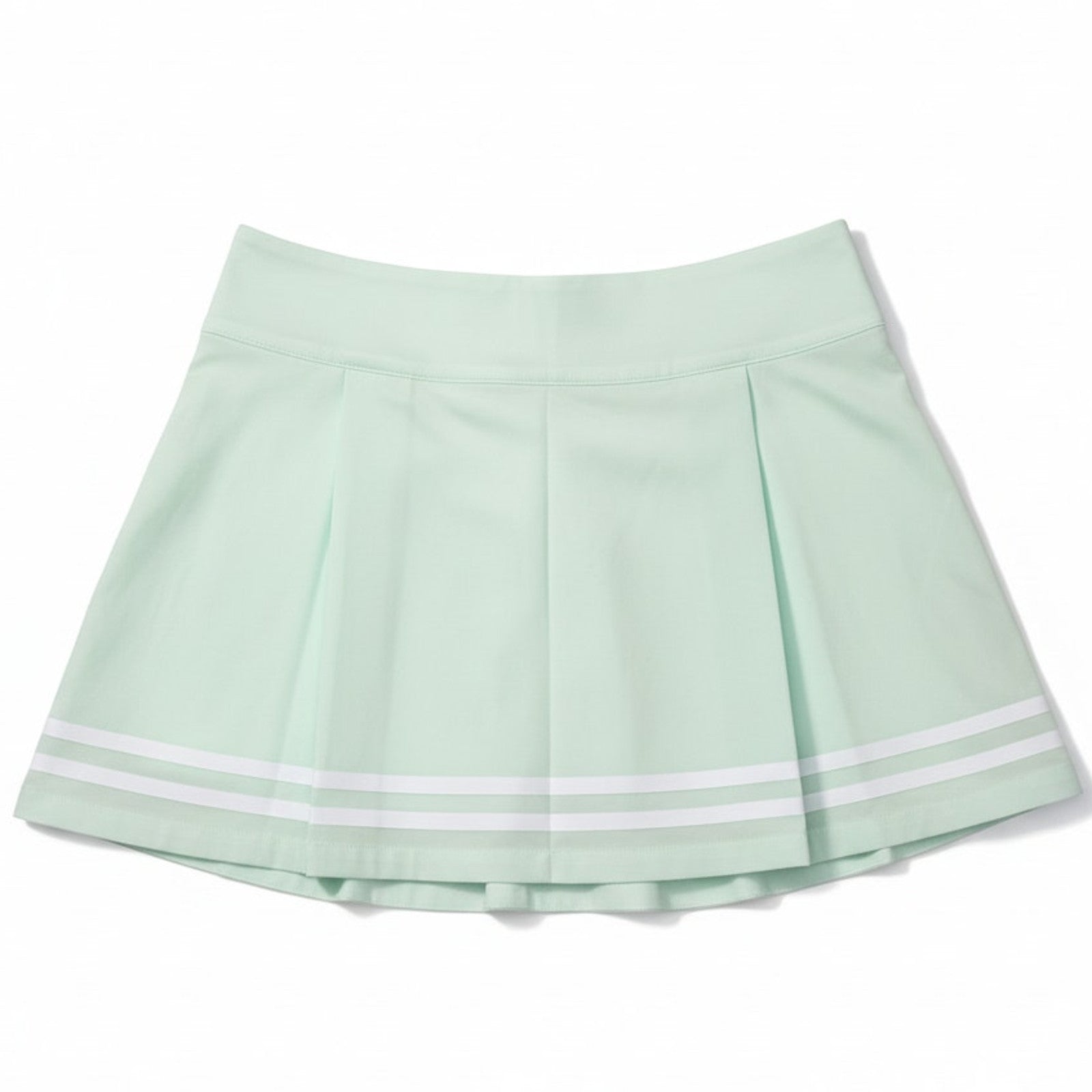 CALIA Truelight golf skirt in mint Ceylon green, women's size 8, with pleated design and 15-inch length.