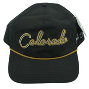 Bad Birdie Colorado Rope Hat in black and gold with embroidered design, stylish and casual headwear for men.