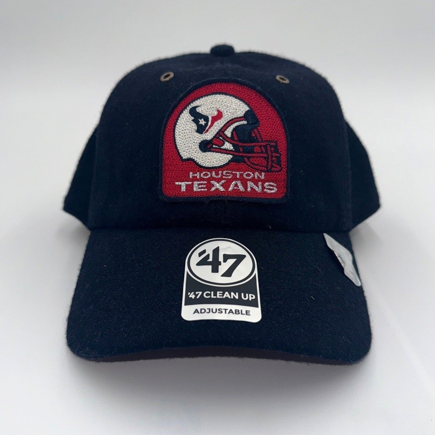 Stoney Clover Lane Houston Texans blue adjustable hat with '47 Brand X Stoney Clover Lane logo and curved brim.
