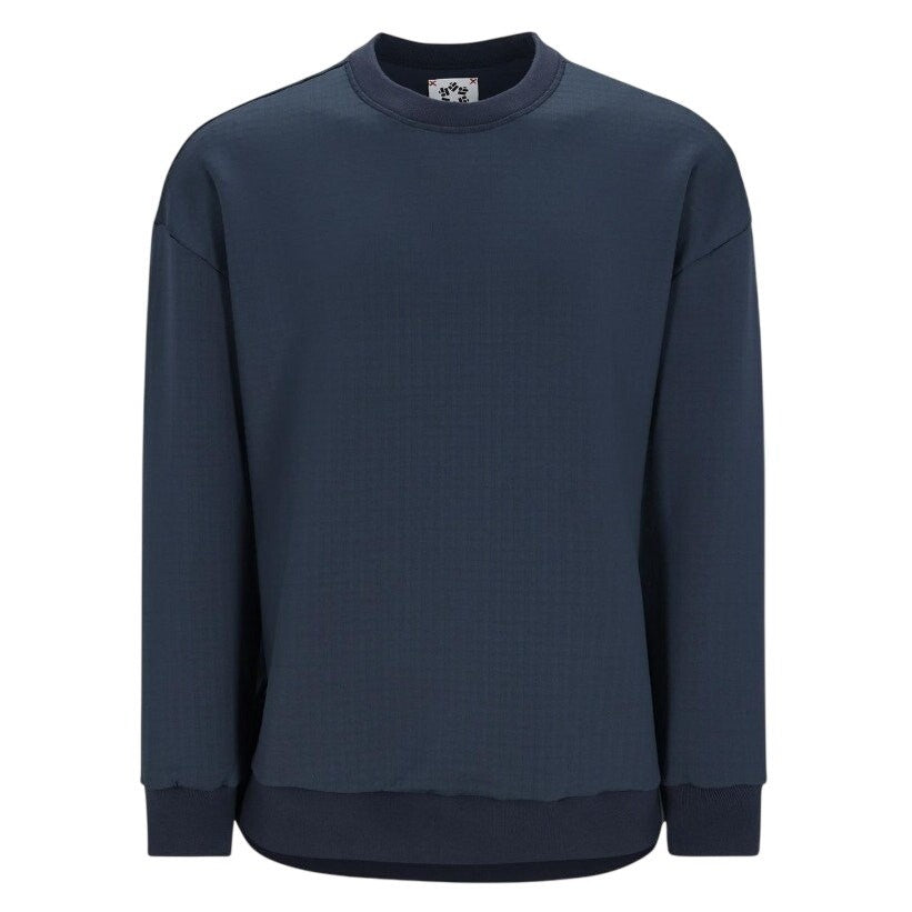 Men's Obermeyer Explorer Tech Crew Pullover sweatshirt in blue nights, 2XL, with a cozy, casual fit and technical design.