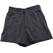 Lululemon Align high-rise 4-inch women's shorts in grey, soft stretchy athletic shorts with waistband detail.