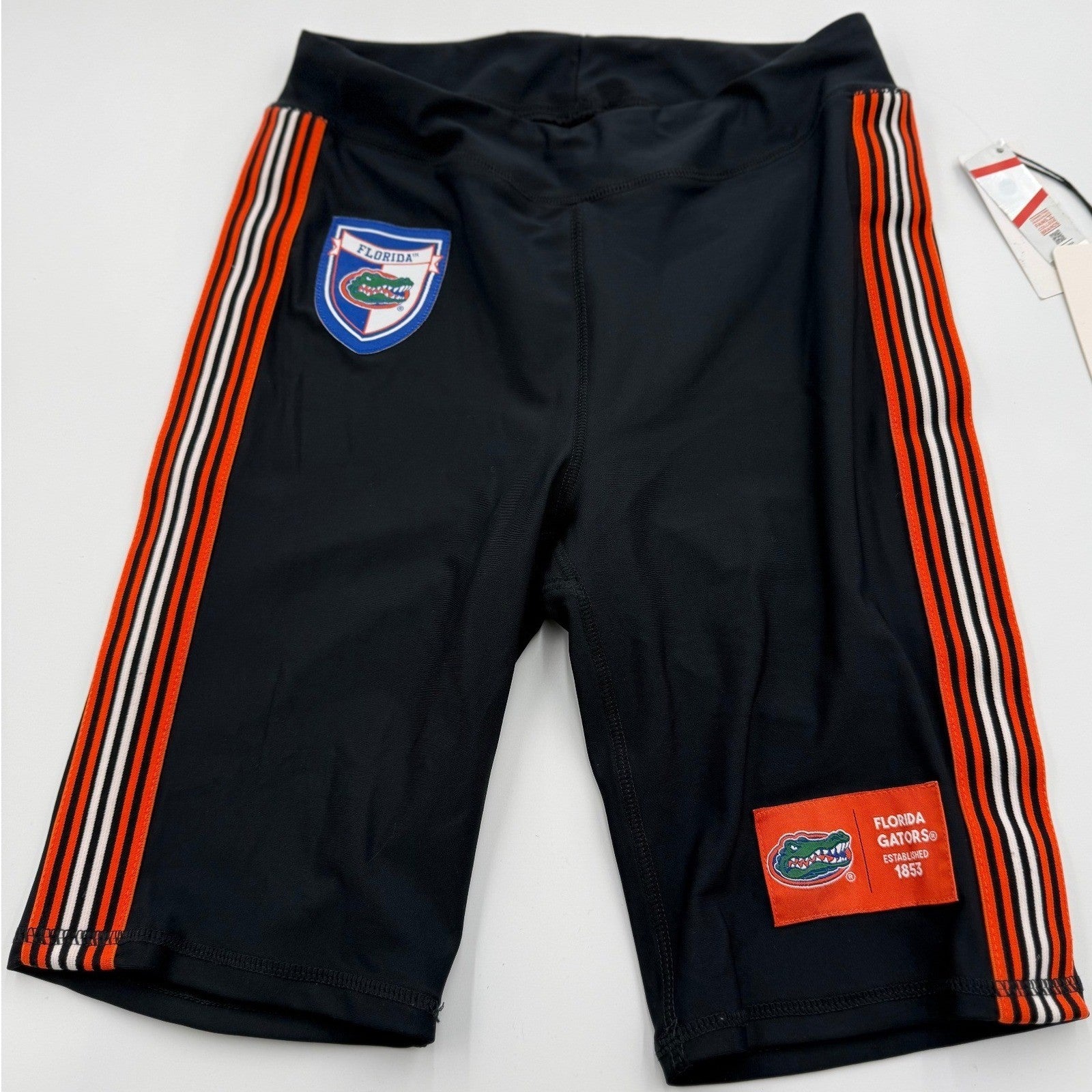 Women's Florida Gators bike shorts by Wear By Erin Andrews, small size, featuring Gators logo and sporty design.