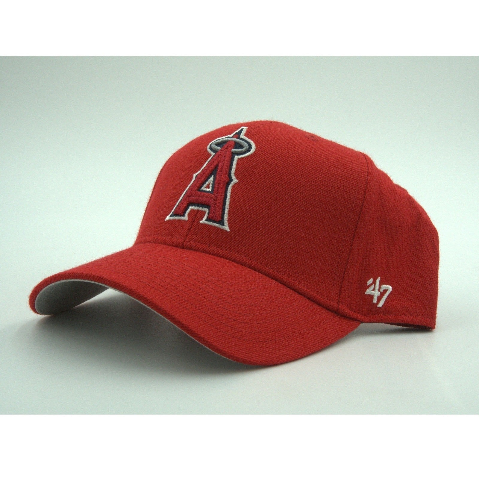 Red Los Angeles Angels '47 Brand adjustable baseball hat with a curved brim and team logo, OSFA fit, new with tags.