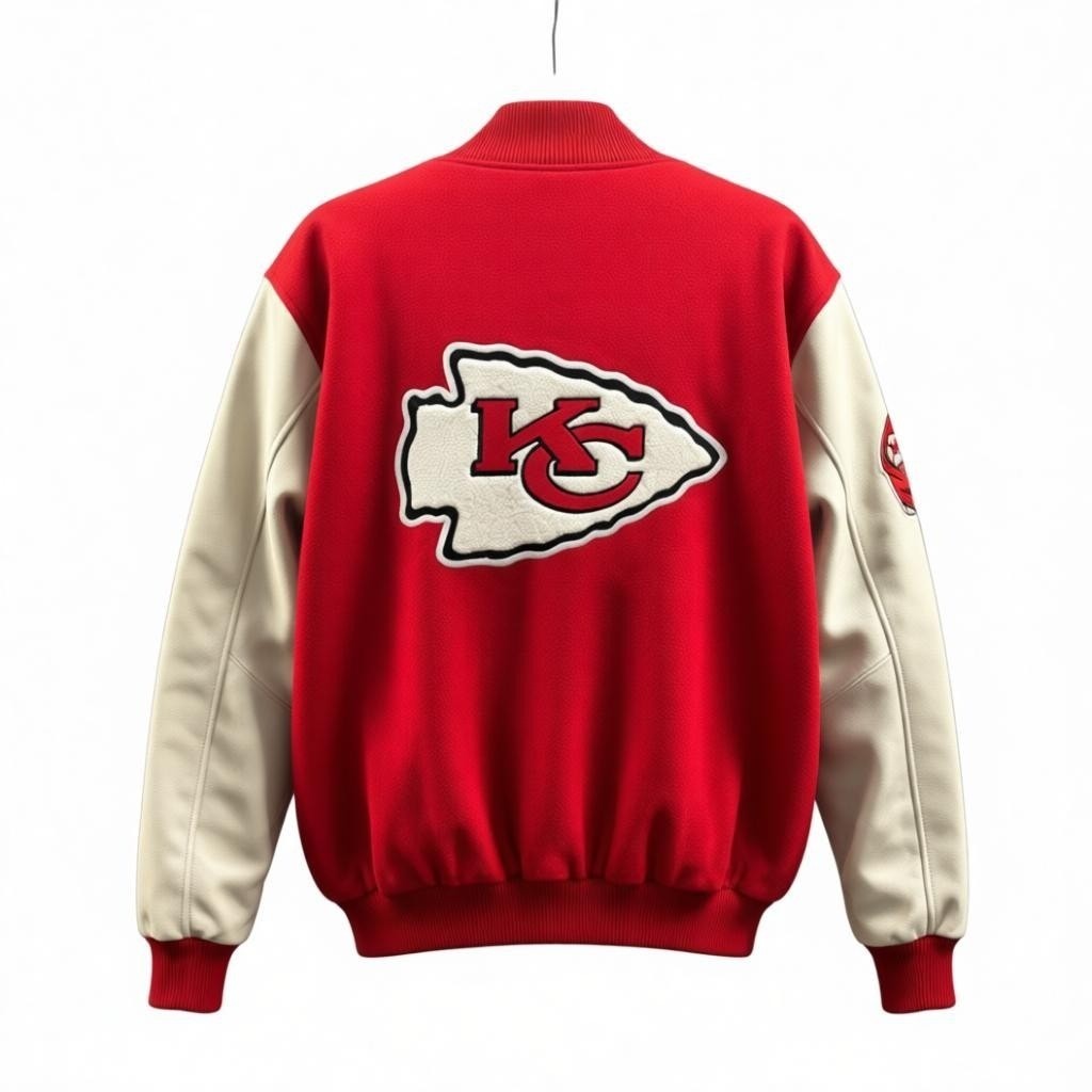 Starter Kansas City Chiefs men's varsity jacket with quilted lining and embroidered team logo, stylish and warm for fans.