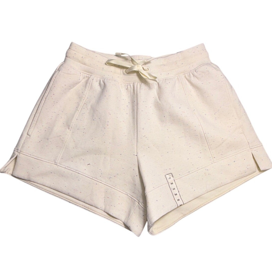 DSG Sport fleece mid-rise shorts in Bright Sand Multi Nep for women, XS, featuring a relaxed fit and casual style.