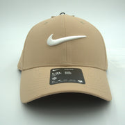 Nike adult unisex tan hat with adjustable strap, lightweight and comfortable for casual wear.
