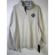 Lululemon Steady State Half Zip Sweatshirt in gray, oversized fit, XL size, featuring a high collar and relaxed style.