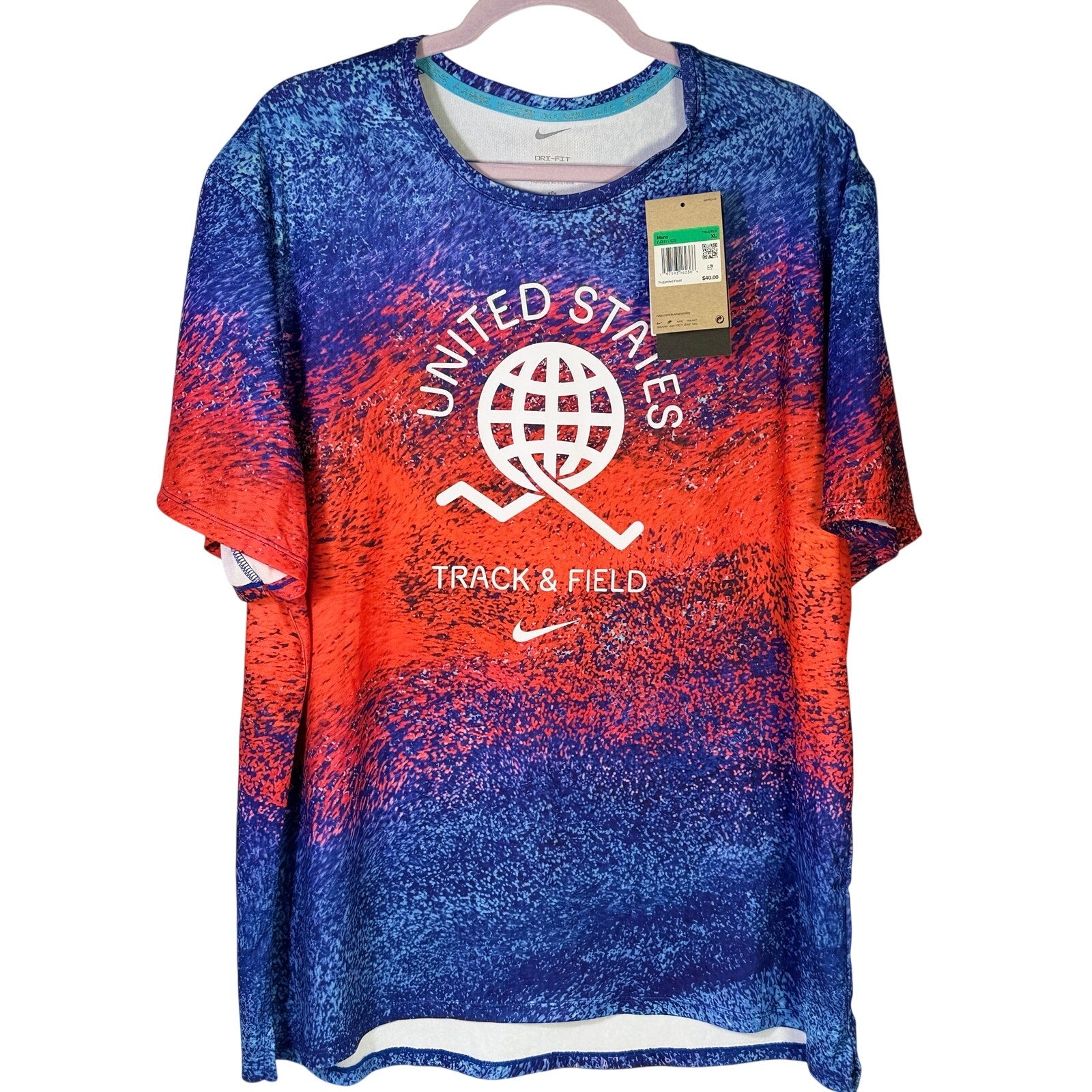 Nike Men’s XL USA Track & Field Dri-FIT Graphic Running Shirt NWT