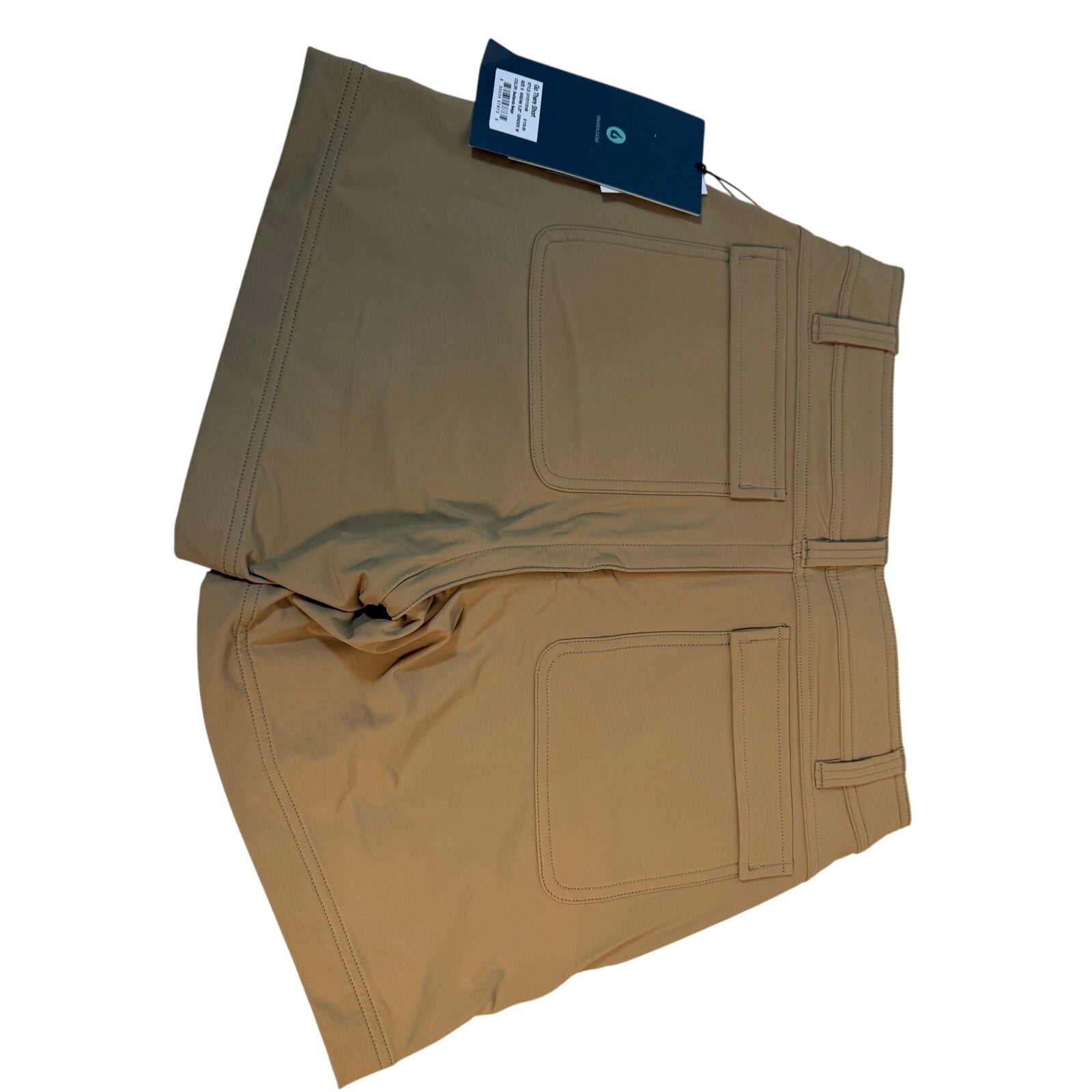 Gnara GOHUNT Gear men's soft shell hiking shorts in brown, size M, designed for performance and outdoor comfort.