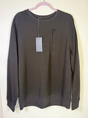 Men's VRST Tech Fleece Crewneck Sweatshirt in grey and black, XXL size, showing the soft fleece fabric and casual fit.
