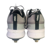 Nike Force Zoom Trout 9 Pro men's baseball cleats in grey, athletic shoes with a supportive design and cleat studs for traction.