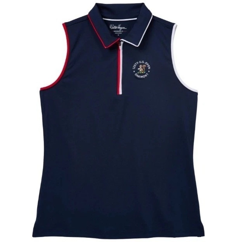 Walter Hagen P11 Sleeveless Polo "125TH U.S. OPEN OAKMONT" | Women's Small Navy Blue