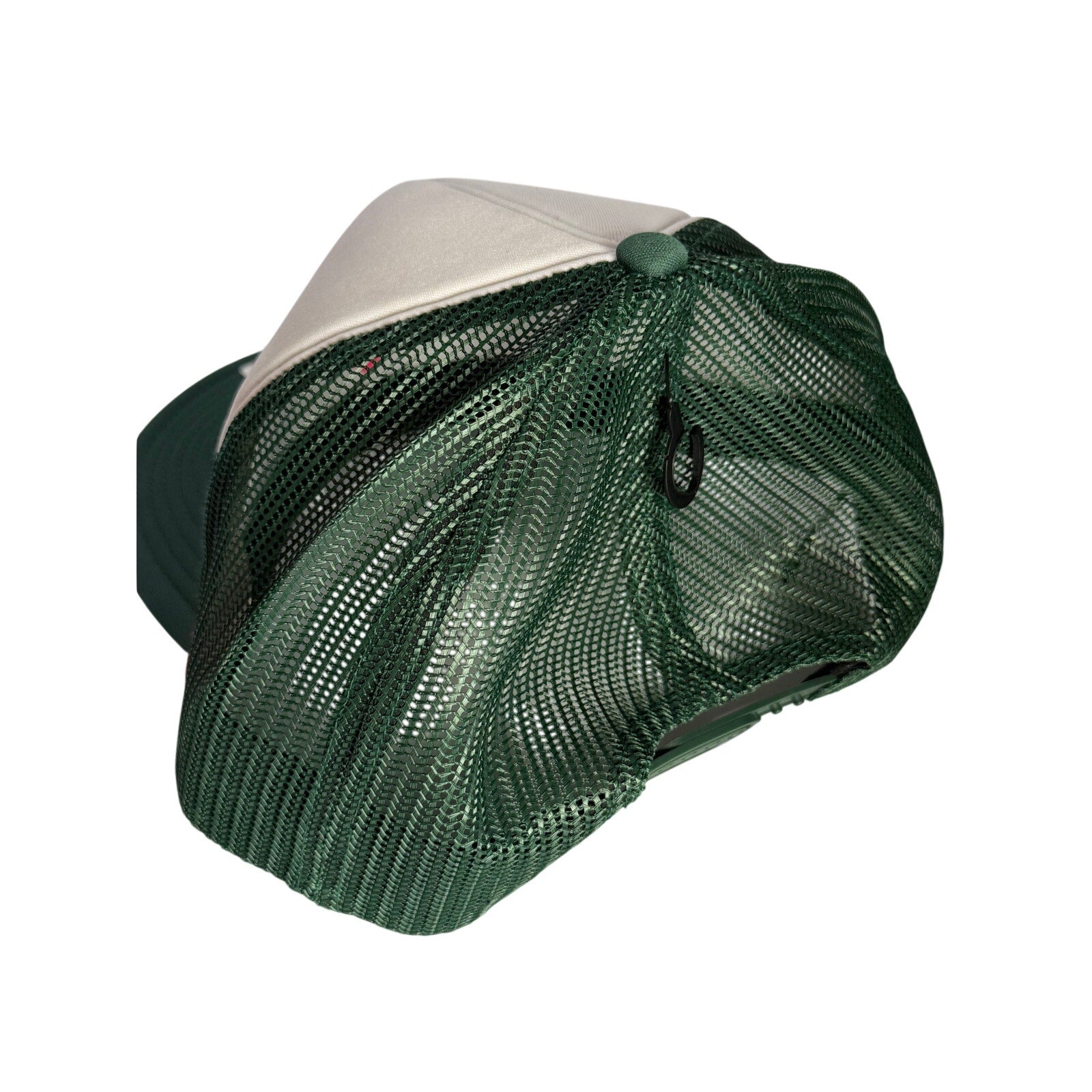 Green and white 47 Brand Minnesota Wild trucker hat with adjustable strap and NHL logo, adult size.