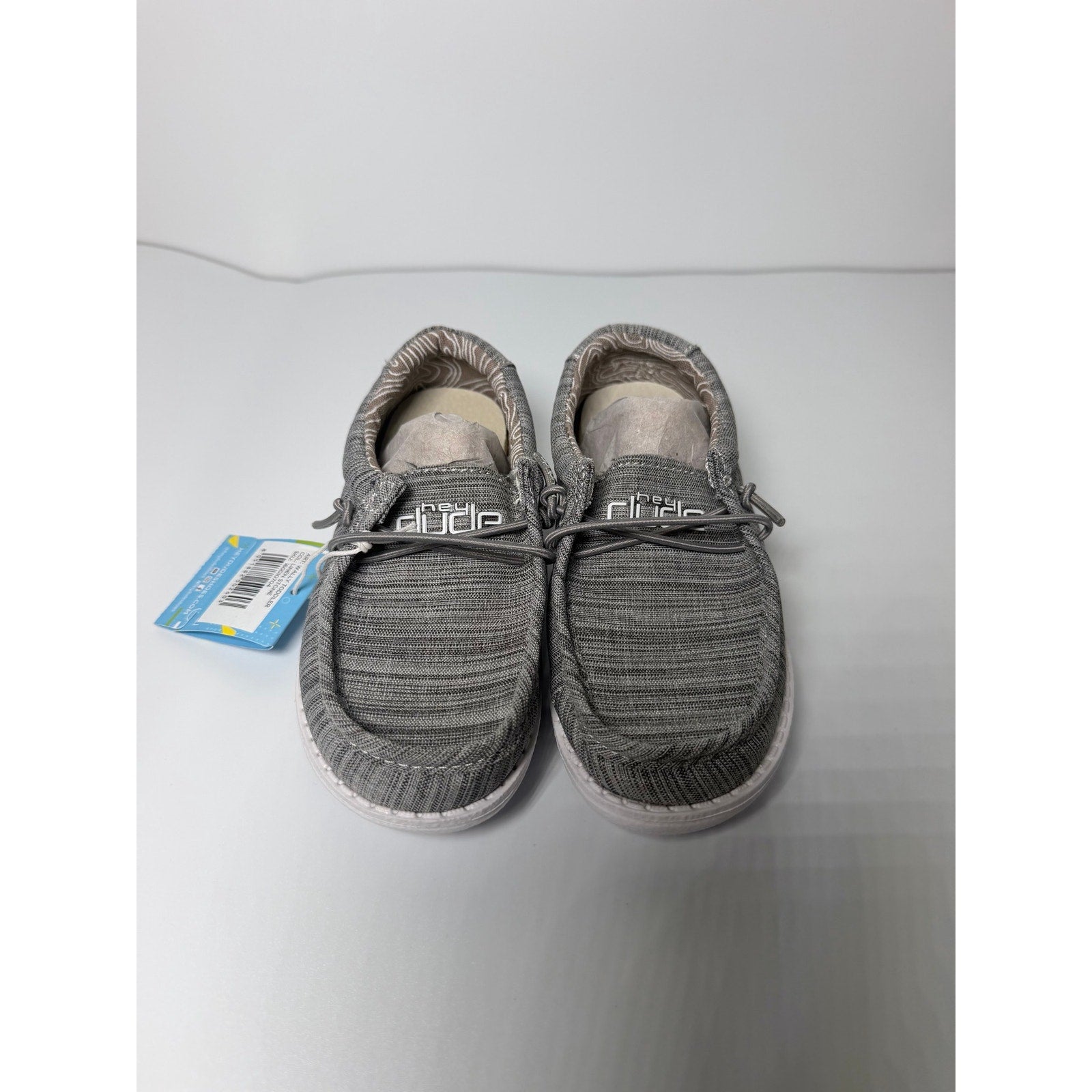 Hey Dude Wally Youth Linen Shoes – Stone – Youth Shoes 9