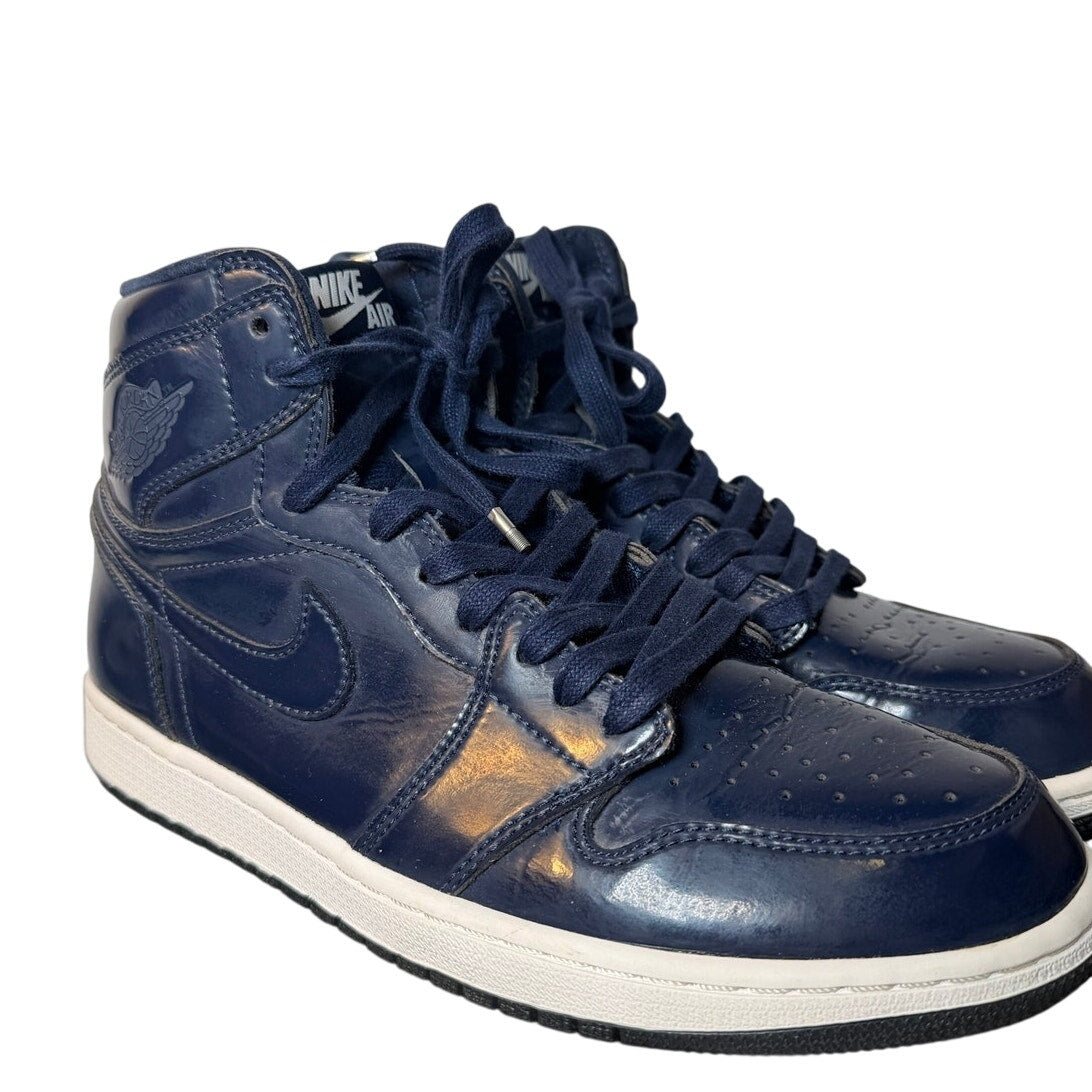 Men's Air Jordan 1 Retro High OG DSM sneakers in Obsidian and White, Barry's X Nike, size 10, from the 2015 collection.