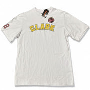White WNBA Caitlin Clark Indiana Fever T-shirt in adult XL by Fisll featuring team logo and player number 22.