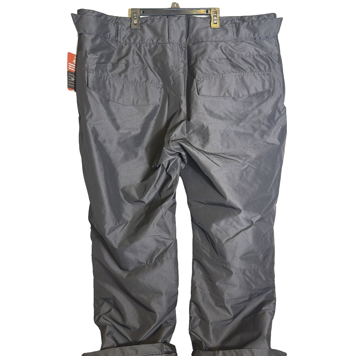 Outdoor Gear men's black insulated snow ski pants in size 2XL, featuring a waterproof exterior and adjustable waist for outdoor winter activities.